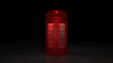 Londra'da İngiliz telefon kulübesi