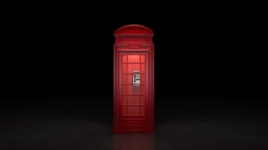 Londra'da İngiliz telefon kulübesi