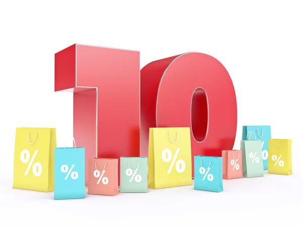 3D rendering of a 10 percent discount — Stock Photo, Image