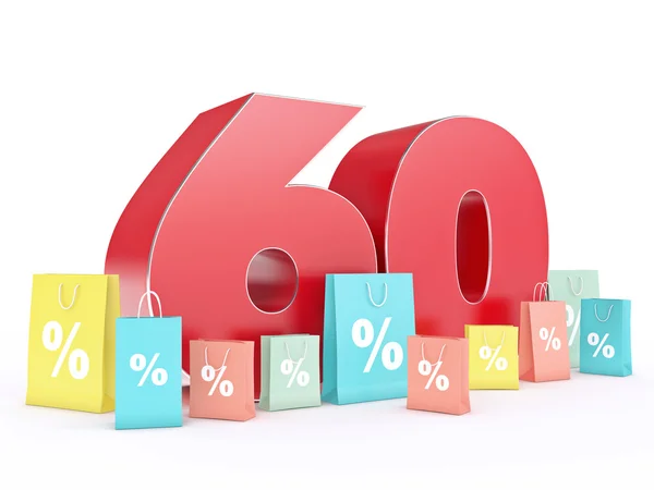 3D rendering of a 60 percent discount — Stock Photo, Image