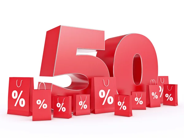 3D rendering of a 50 percent discount — Stock Photo, Image