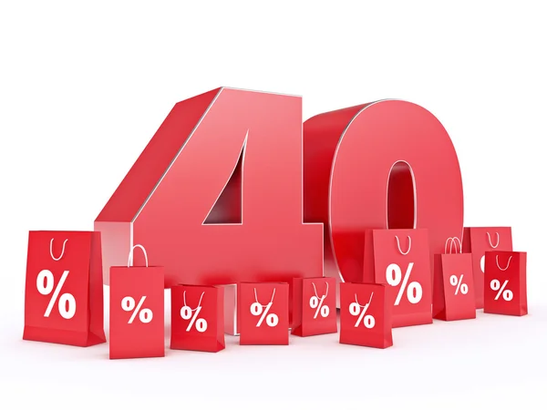 3D rendering of a 40 percent discount — Stock Photo, Image