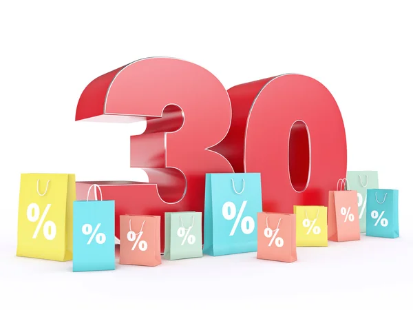 3D rendering of a 30 percent discount — Stock Photo, Image