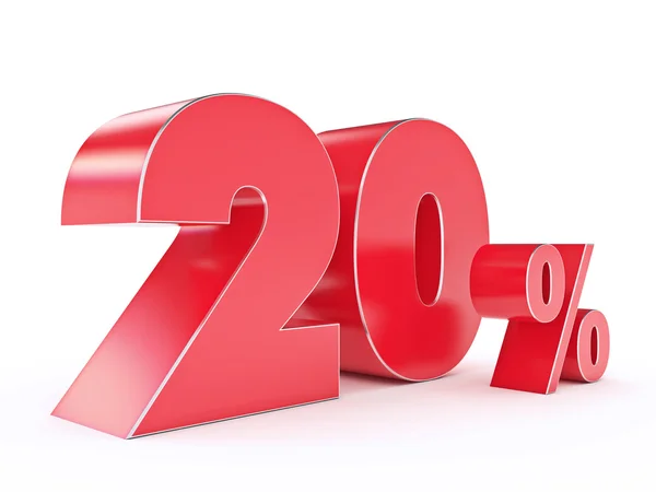 3D rendering of a 20 percent discount — Stock Photo, Image