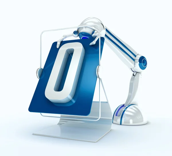 Robot with No. 0 — Stock Photo, Image