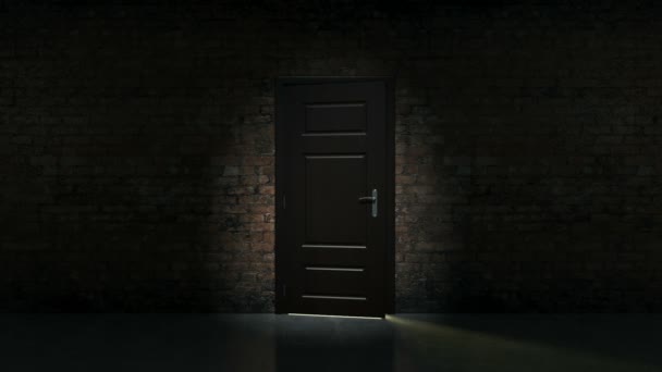 Gammal vägg och dörr — Stockvideo