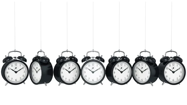 Zegar alarm 3d. Pojęcie czasu. — Zdjęcie stockowe
