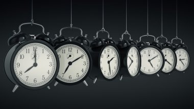 Saat alarm 3d. Zaman kavramı.