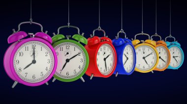 Saat alarm 3d. Zaman kavramı.