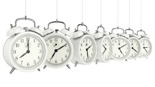 時計アラームの 3 d。時間の概念. — ストック写真