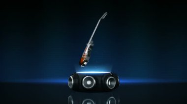 Elektro gitar hoparlör ile 3d