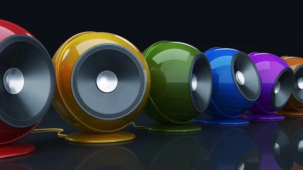 Sphere speaker 3D — Stock Photo, Image