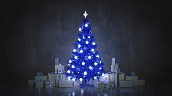 Christmas Tree with Gifts,Christmas concept. — Stock Photo, Image