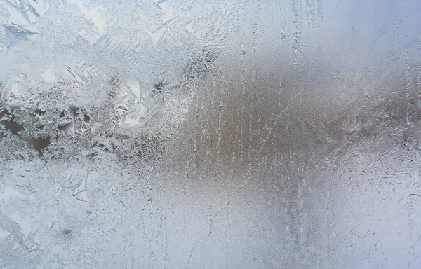 Παγωμένος Μοτίβο Στο Παράθυρο — Φωτογραφία Αρχείου