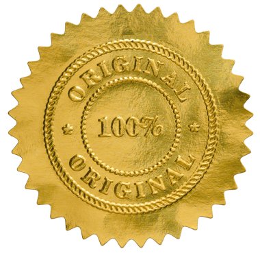 Original golden seal stamp clipart