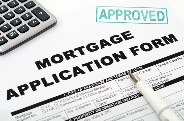 Formulario de solicitud de préstamo hipotecario — Foto de Stock