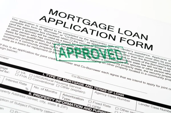 Mortgage loan application form — Stock Photo, Image