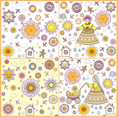 Shrovetide duvar kağıtları koleksiyonu