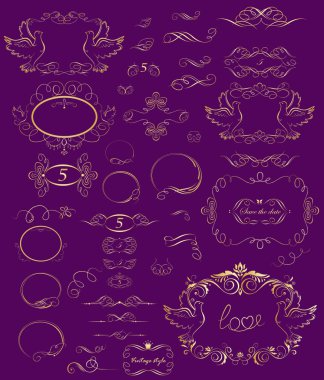 Altın düğün vintage tasarım