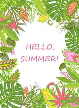 Yaz egzotik tropik poster bırakır