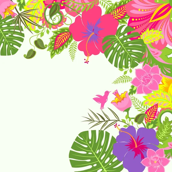 Tropical summery background — Stock Vector