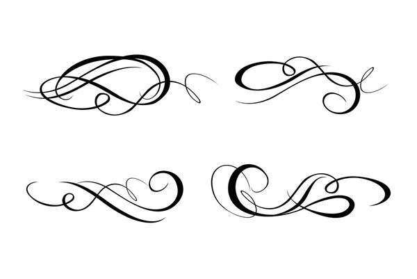 Kolekce kaligrafických daří — Stockový vektor