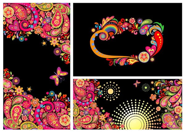 Set of decorative backgrounds — Stock Vector
