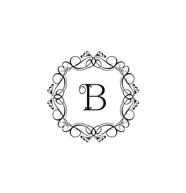 Butik, monogram, düğün davetiyesi, menü, moda etiketi ve web sitesi tasarımı için güzel siyah çerçeve