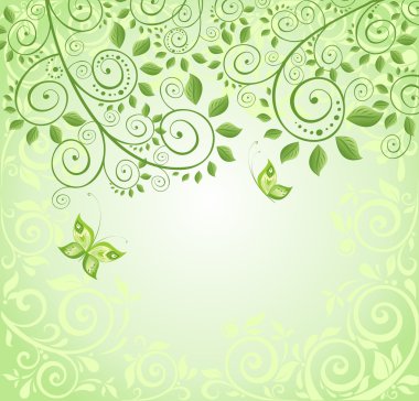 Bahar dekoratif kartı