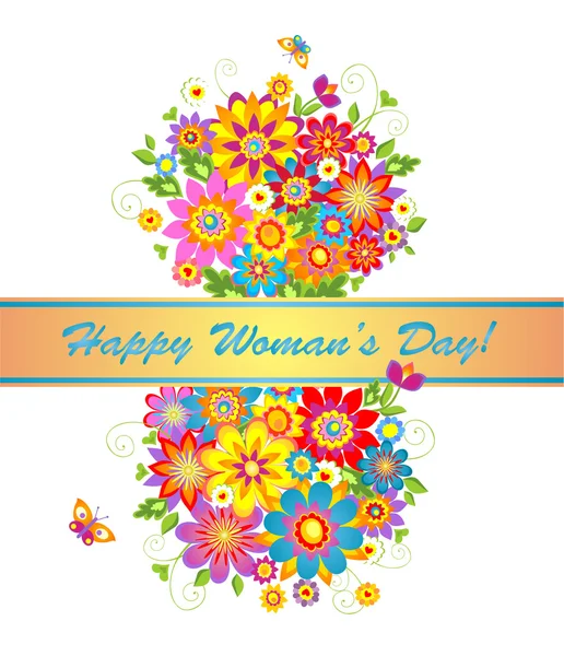 Bouquet for Womens day — Stock Vector