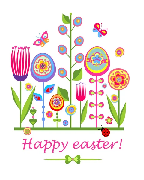 Funny easter card — Stock Vector