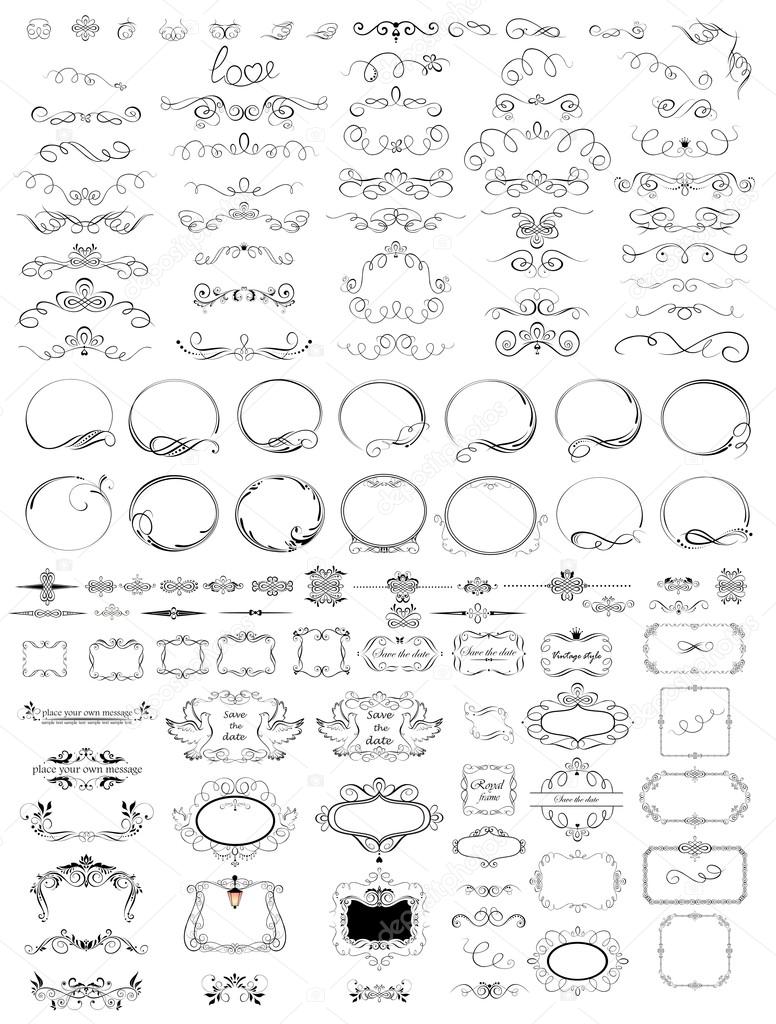 Vector illustration of Collection Vintage Frames Headers 67788457