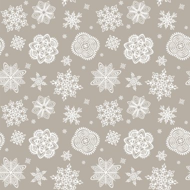 Kar taneleri desenli pastel duvar kağıdı