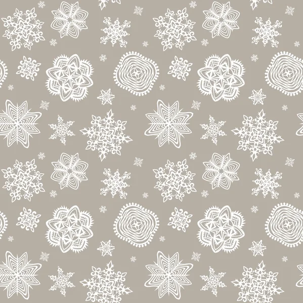 Pastel wallpaper with snowflakes pattern — Stock Vector