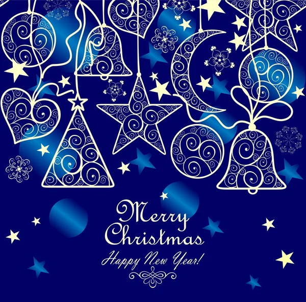 Різдвяний безшовний орнаментальний фон з підвісними вафлями — стоковий вектор