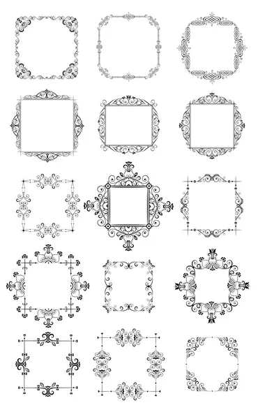 Ретро рамки (чорно-білі ) — стоковий вектор