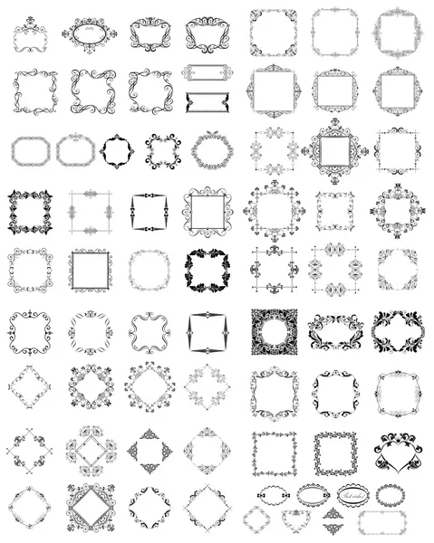 ビンテージのフレームとビネットのセット — ストックベクタ