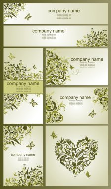 vintage kartvizit kümesi