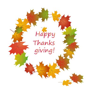 Şükran Günü tebrik kartı