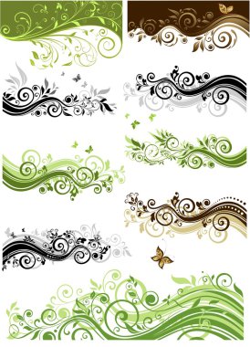 Vintage çiçek sınırları topluluğu