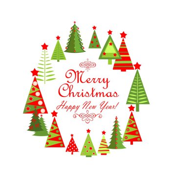 Çocukça tebrik çelenk kağıt köknar kış tatil için