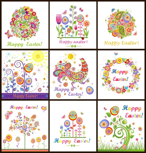 Funny Easter cards — Stock Vector