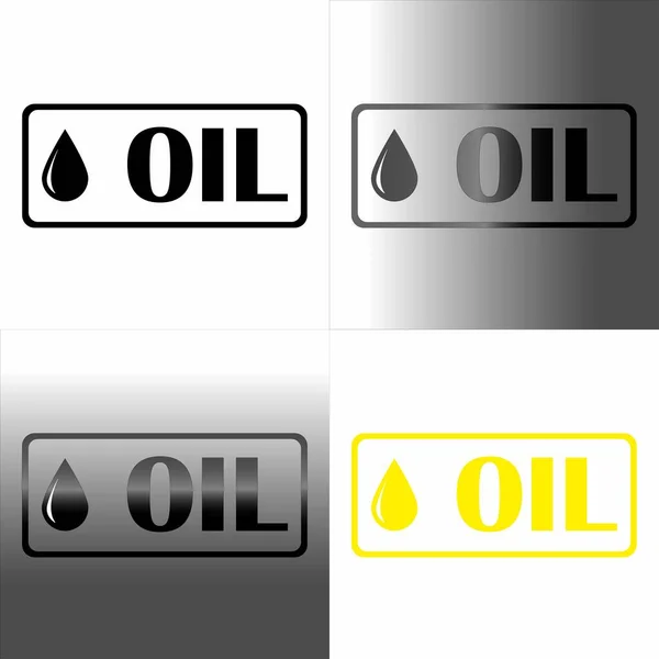 Indústria Química Petrolífera Conjunto Logotipos Vetoriais Letrando Óleo Design Logotipo —  Vetores de Stock