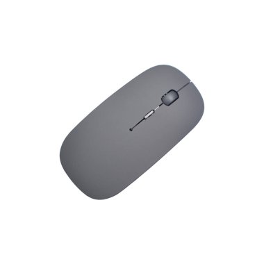 Kablosuz bilgisayar faresi, siyah renk, beyaz arkaplanda izole