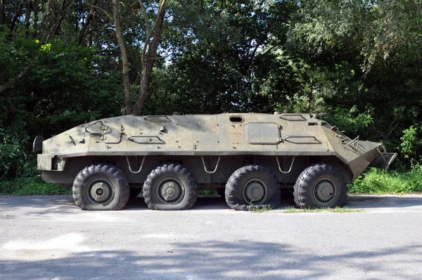 Porta Personal Blindado Anfibio Soviético Btr 60P Destruyó Equipo Militar — Foto de Stock