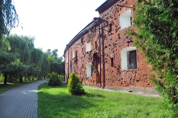 Brest Belarus August 2021 Section Wall Circular Barracks Brest Fortress — Stock Photo, Image