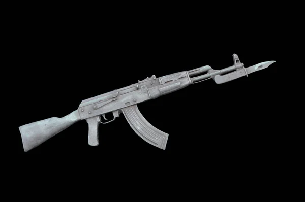Fucile Assalto Kalashnikov Barillef Isolato Sfondo Nero — Foto Stock