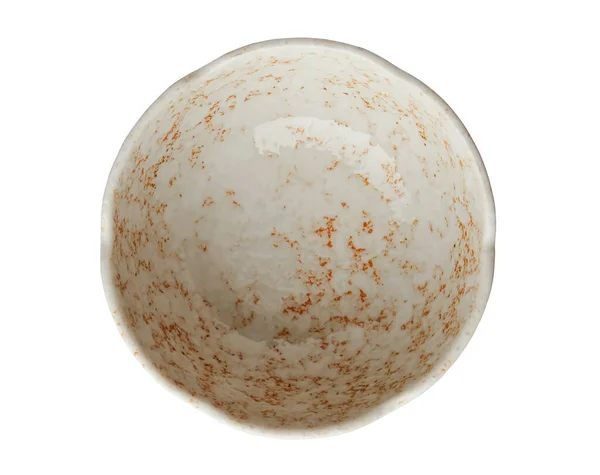 Vintage Ceramic Bowl Empty White Bowl Marble Texture Isolated White — Foto de Stock