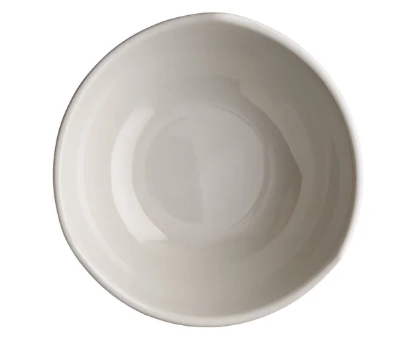 White Ceramic Bowl Empty Bowl Isolated White Background Clipping Path — Photo