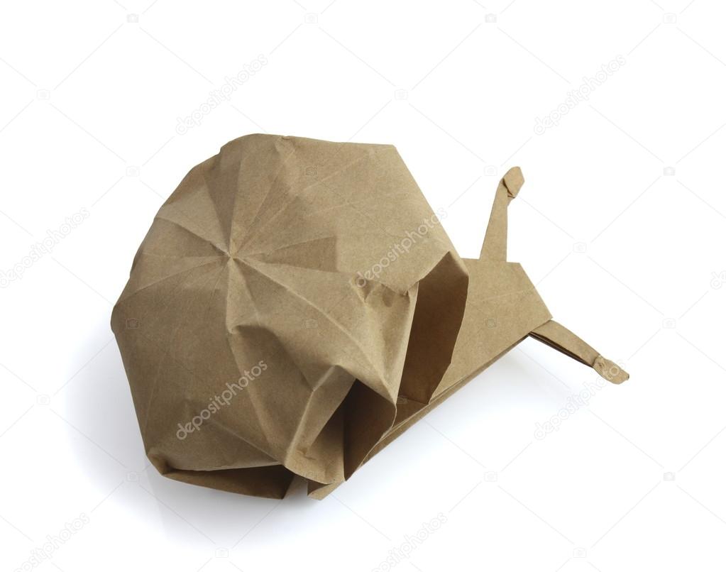 traditional origami snail